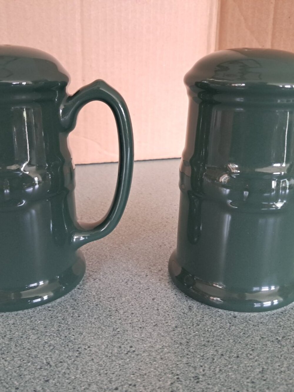 Longaberger Woven Traditions Pottery Stovetop Salt & Pepper shakers